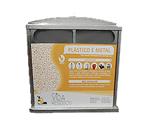 Ecoponto Metálico para embalagens de plástico e metal